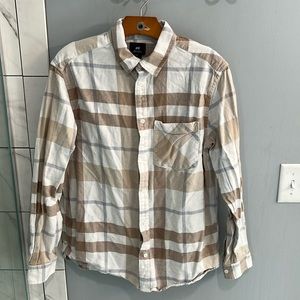 H&M Cream Colored Flannel In Size L